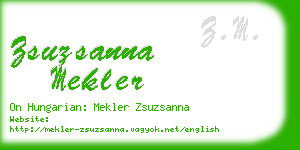 zsuzsanna mekler business card